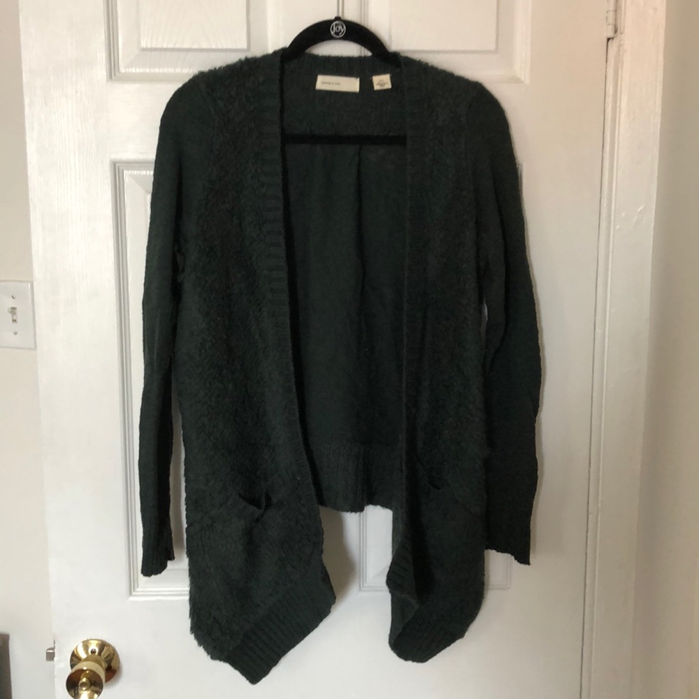 Dark Green Cardigan Sweater